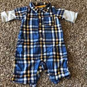 3M flannel long sleeve romper
